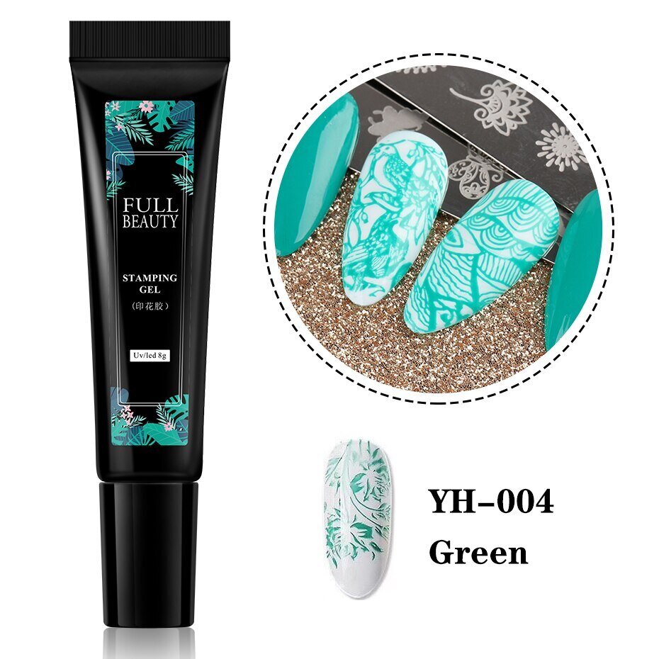 Зелена гел боя за печат 8ml.