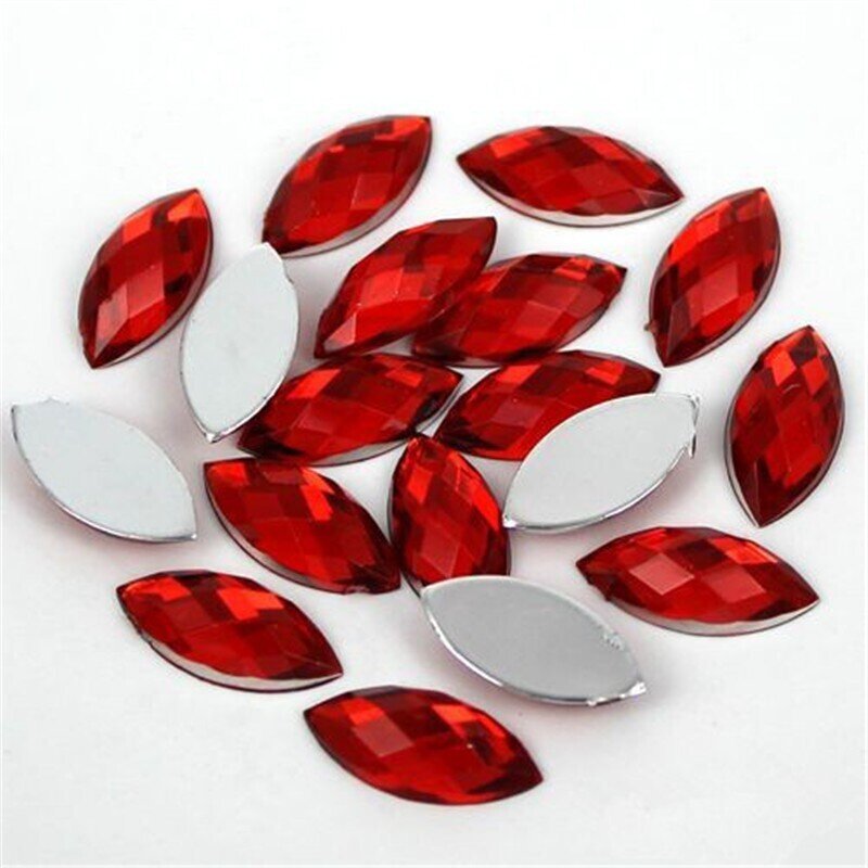 Червени овални камъчета 3mm/6mm. 1бр.