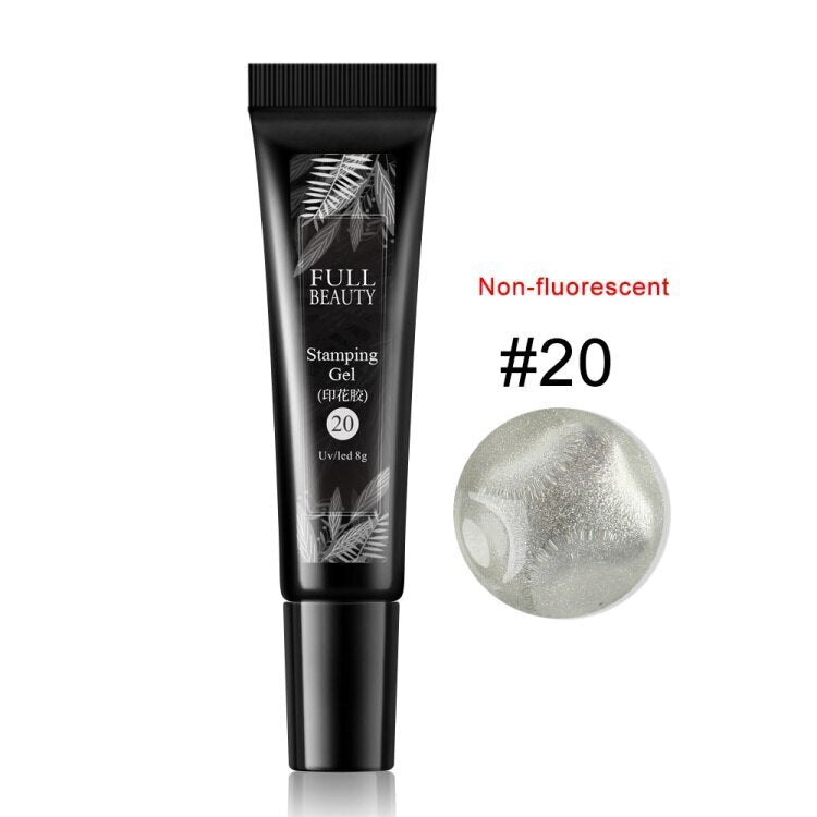 Сребърна гел боя за печат 8ml.