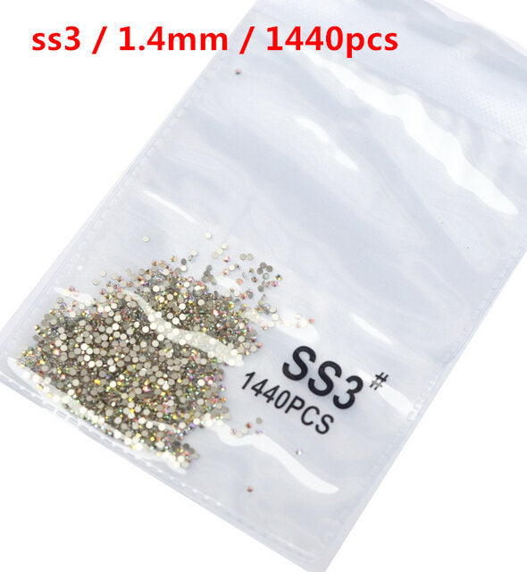 Сребърни хамелеонови камъчета Сваровски SS3-1440бр.