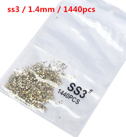 Сребърни хамелеонови камъчета Сваровски SS3-1440бр.