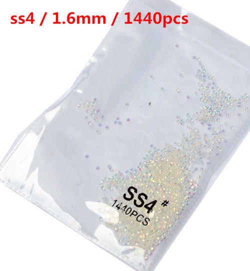 Бели хамелеонови камъчета Сваровски SS4-1440бр.